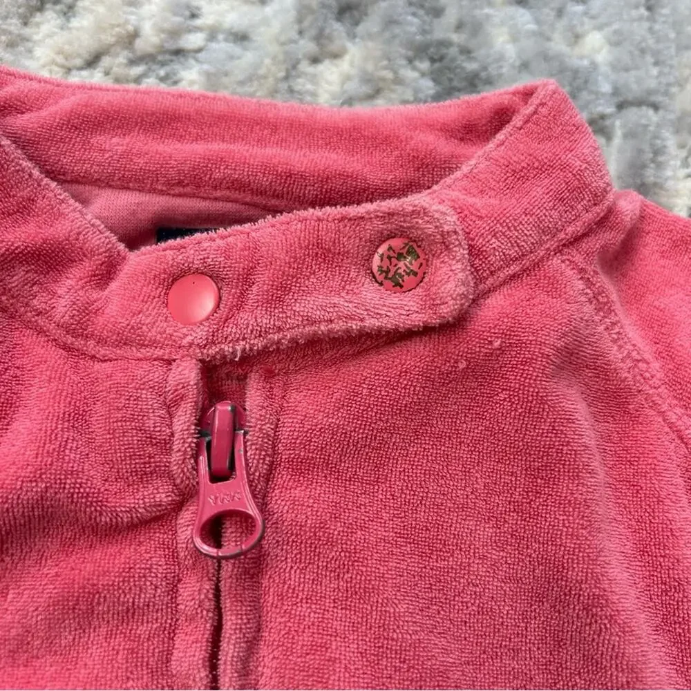 Y2K Baby Gap Terry Cloth Pink Zip Jacket 3 Toddler 2004
